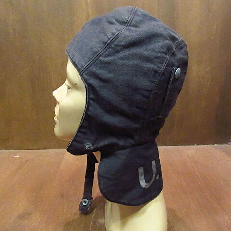 ビンテージ40's○U.S.NAVY N-1デッキキャップ紺7○201025n2-m-cp-o
