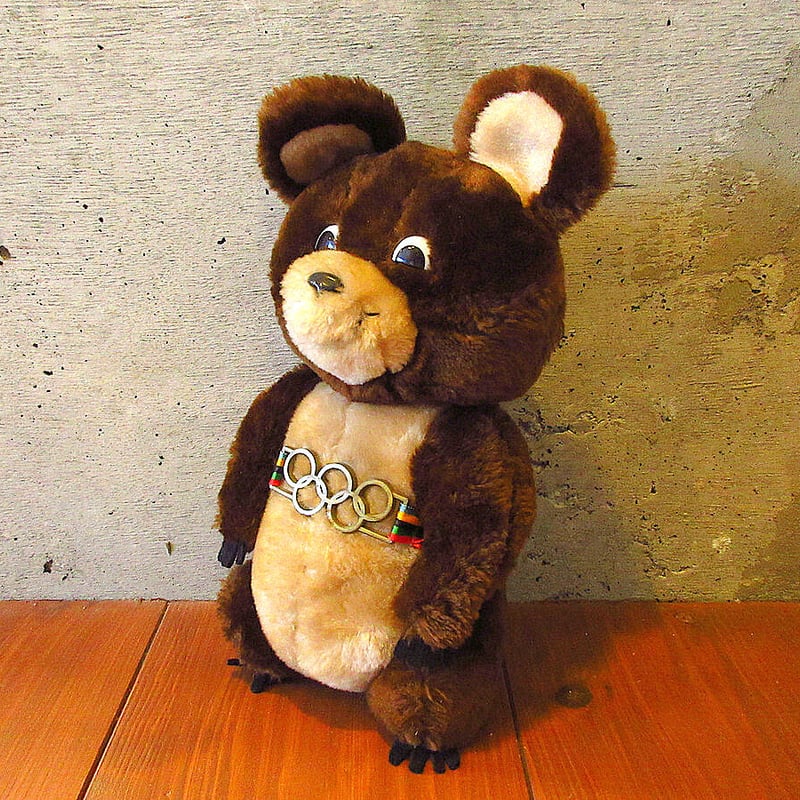 ビンテージ80's○モスクワオリンピックマスコットベア○230913k8-doll