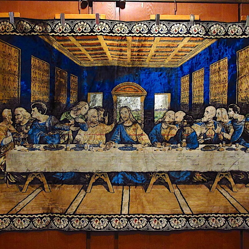 最後の晩餐ラグ約123cm ×約181cm○230710c9-rug レオナルド・ダ