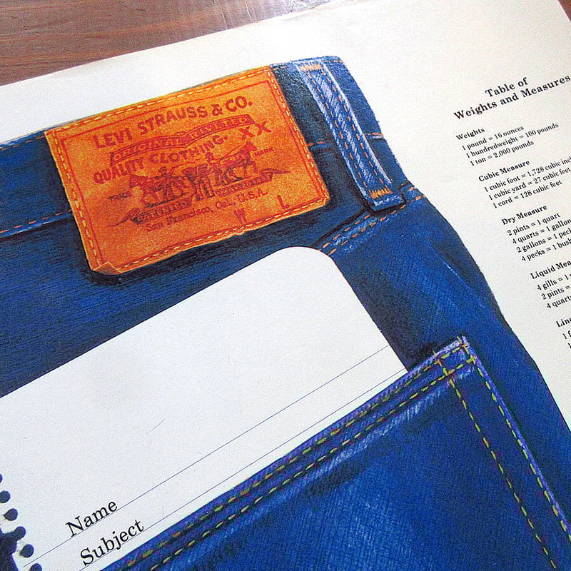 ビンテージ70's○Levi's BIG E 501アドバタイジングポスターB○240923k