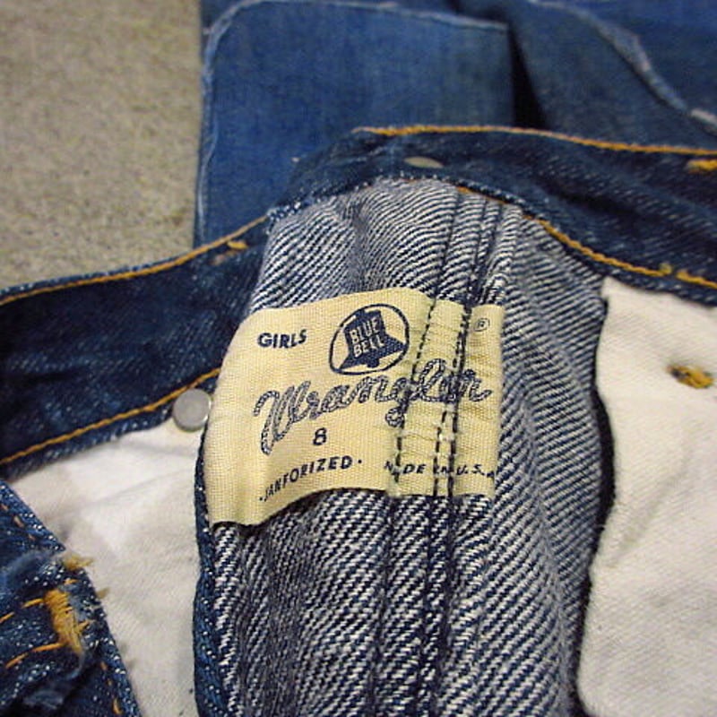 ビンテージ60's○Wrangler BLUE BELL斜めベルガールズジーンズsize 8○