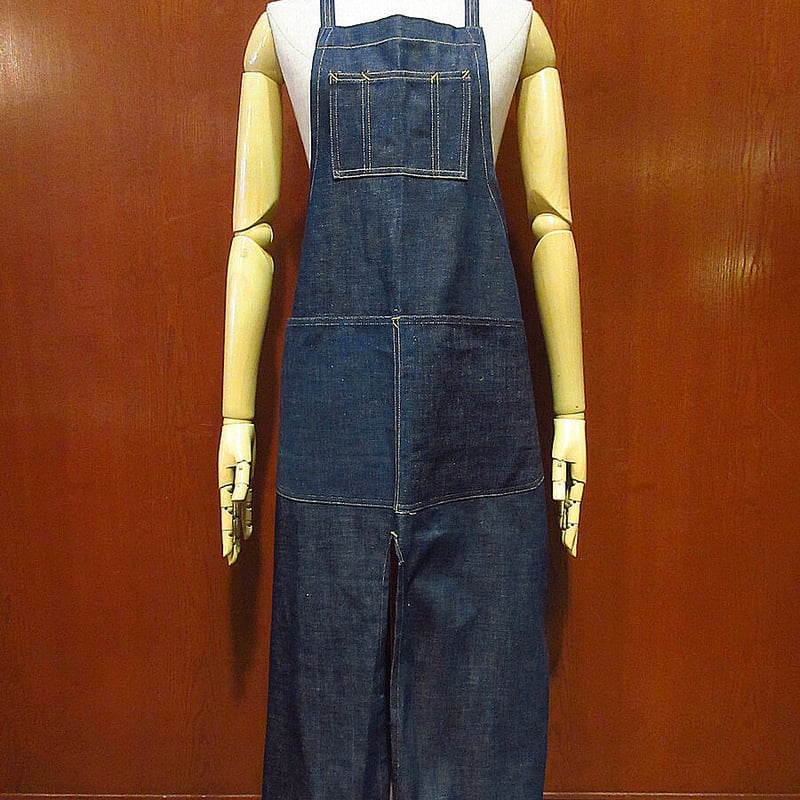ビンテージ40's○DEADSTOCK Bayly耳付きデニムワークエプロン○230706i1