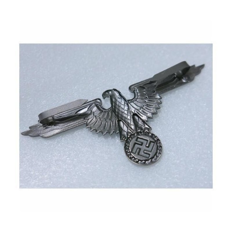 WW2 ナチスドイツ軍 SS制帽用帽章 シルバー・ブラック 鷲・髑髏セット