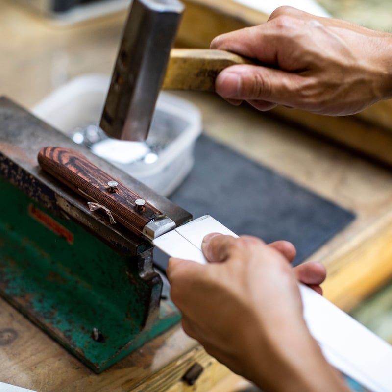 菜切｜No27｜VG10ステンレス 積層 口金有 スコッチ | 越前打刃物 増谷