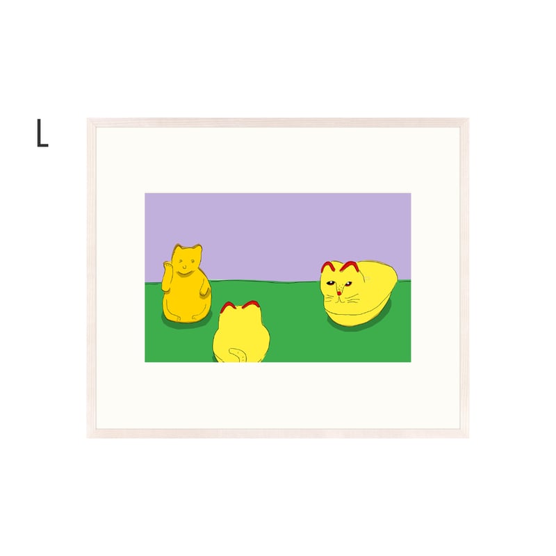 安西水丸】ジクレー版画 「黄色い猫」 | Crevis Online Store