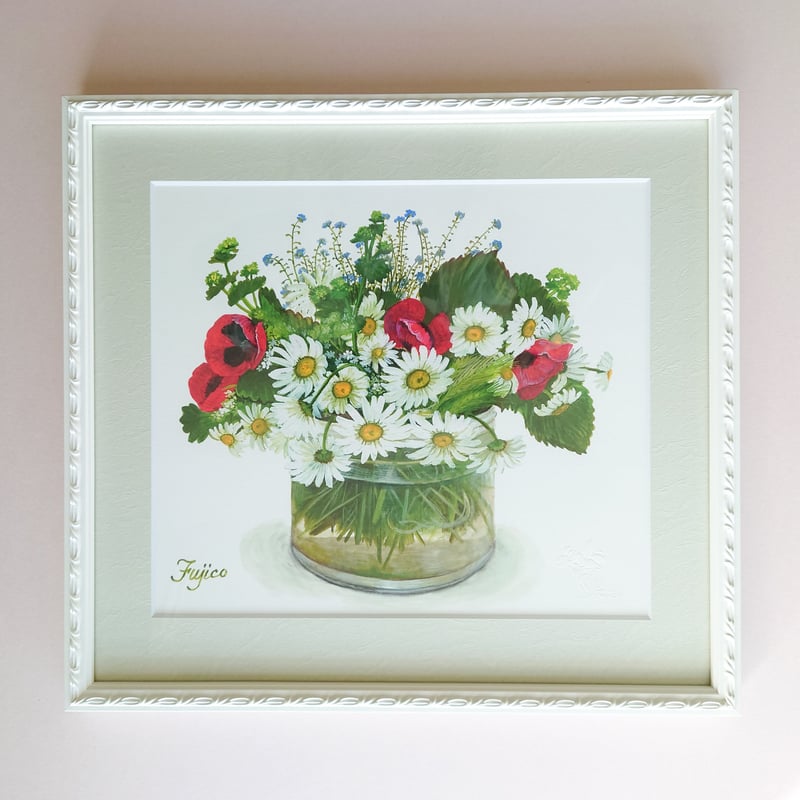 展示品の為1点のみ【ウチの庭・5月】 橋本不二子デジタルプリント作品