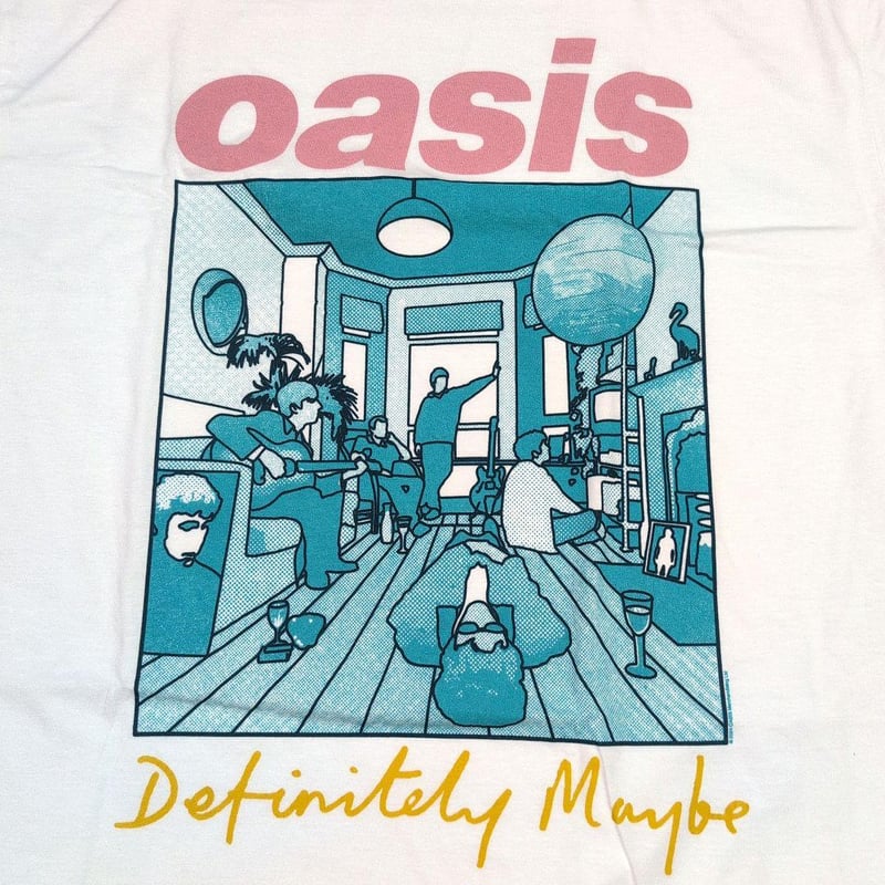 OASIS オアシス Tシャツ バンドTシャツ ホワイト Definitely Maybe I