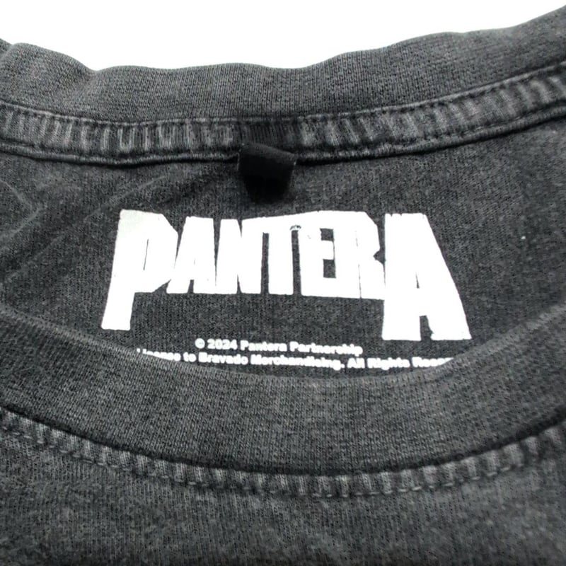 PANTERA パンテラ Tシャツ バンドTシャツ チャコールグレー SKELETON