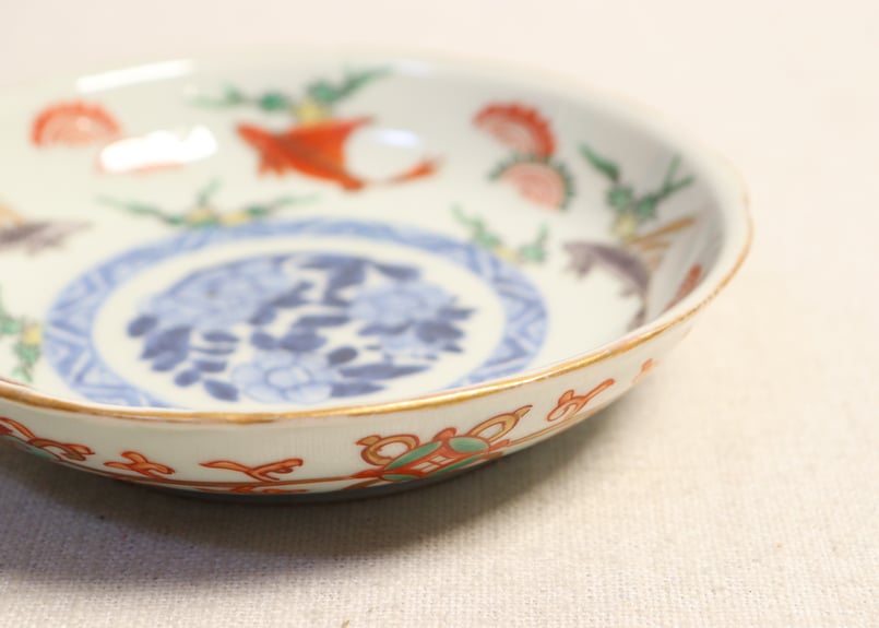 明治前期大聖寺焼色絵魚図小皿〈大聖寺の古伊万里写し〉 | 吉祥寺PukuPuku