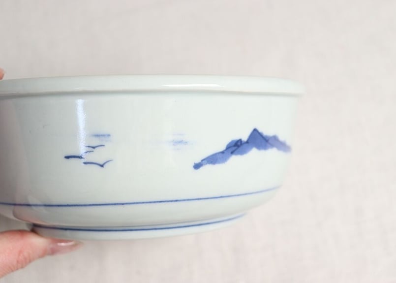 明治後期～大正染付山水図うどん鉢 | 吉祥寺PukuPuku