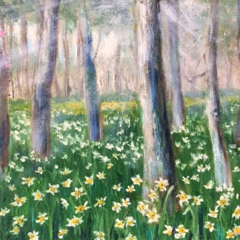 開運絵画『水仙』油絵 | ✨神秘の画室✨