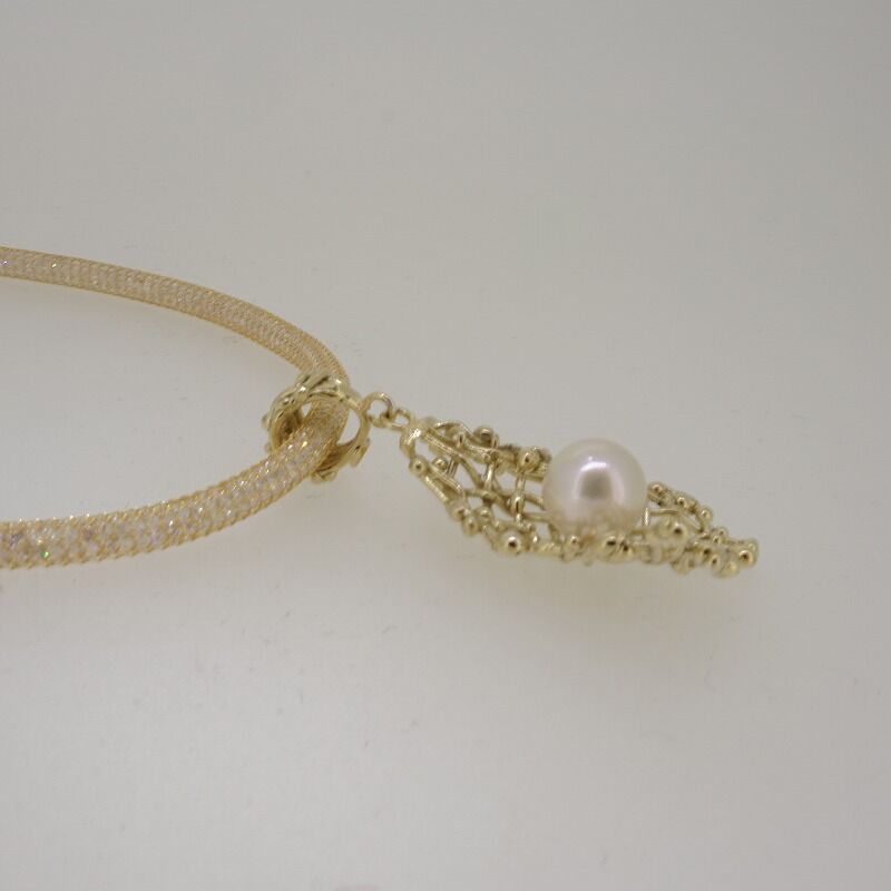 k18 あこや真珠 ペンダントトップ | 鋳金工房