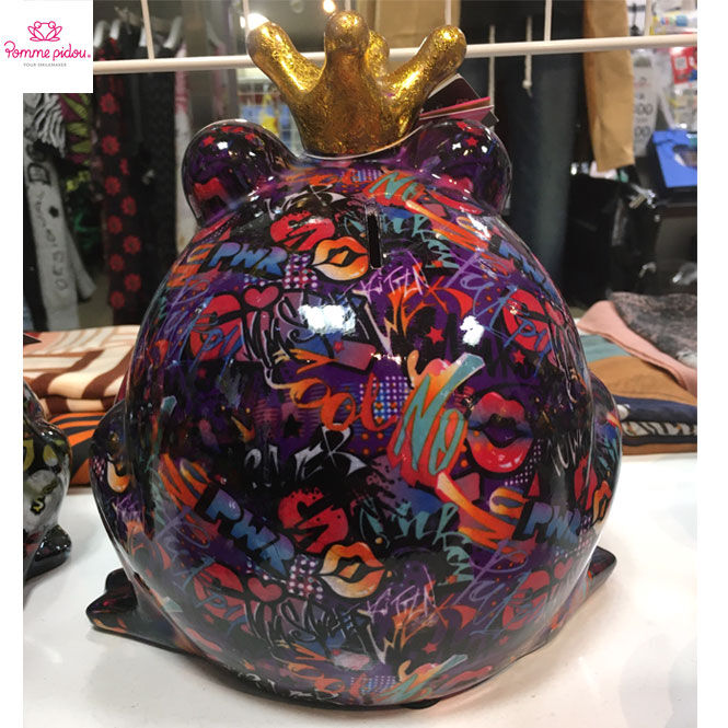 Pomme pidou(ポンピドゥー) 】「カエル貯金箱」 大 高さ25cm 148-003