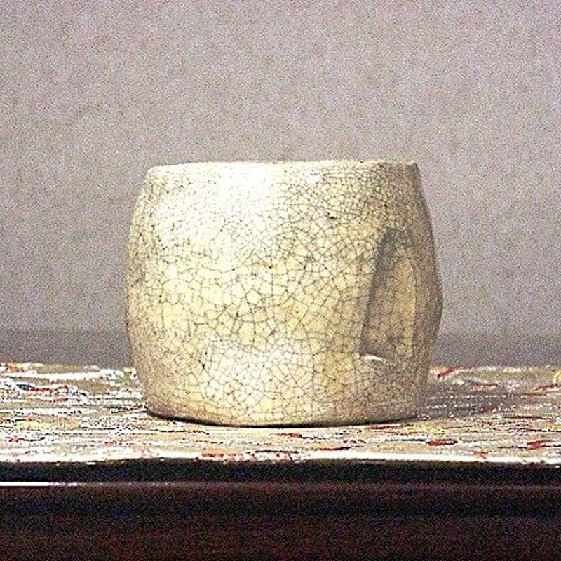 楽焼 楽吉左衛門（十代旦入）作 白楽 蓋置 無傷 箱合 保証。 | STORES