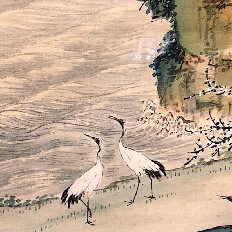 日本画 毛利梅友作 蓬莱曉雲の図 共箱 優良品 古物。 | STORESショップ