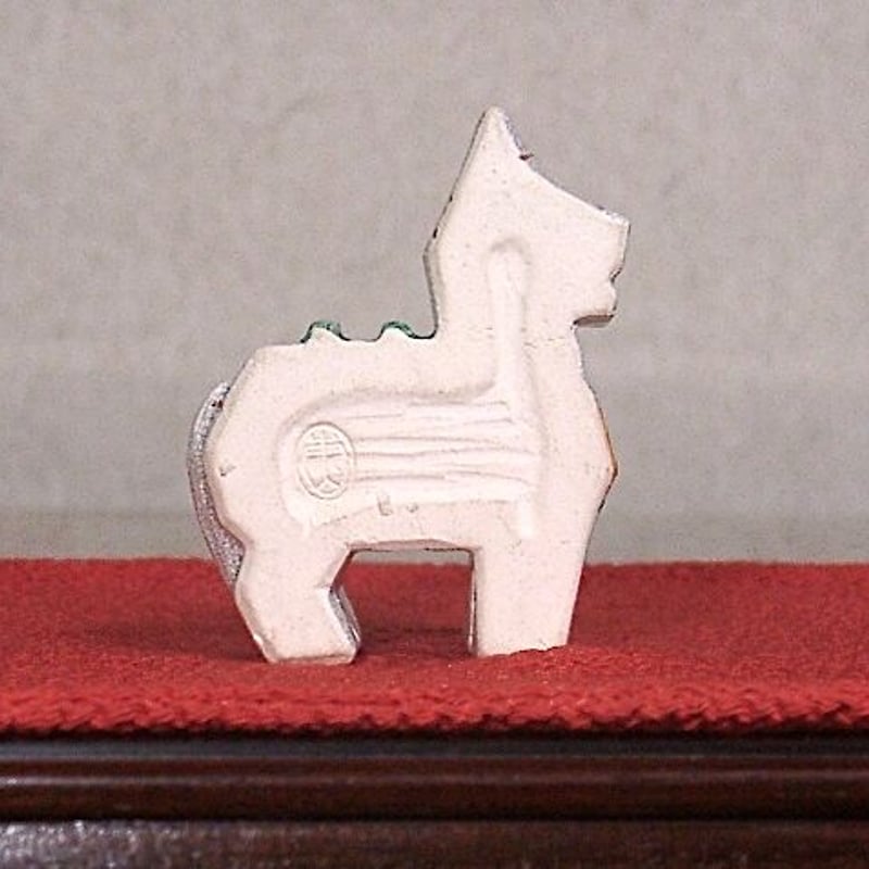 京焼・清水焼 東山窯 宮永東山（初代）作 三春駒 香合 共箱 無傷 保証