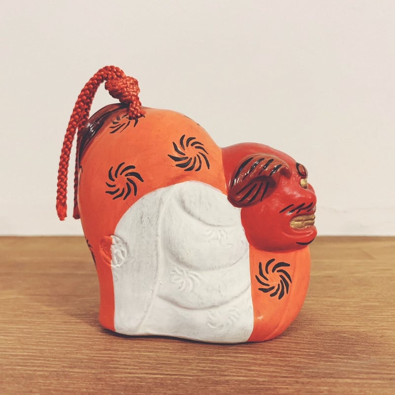 古型博多人形の土鈴『二人獅子舞』 | 象々の郷土玩具