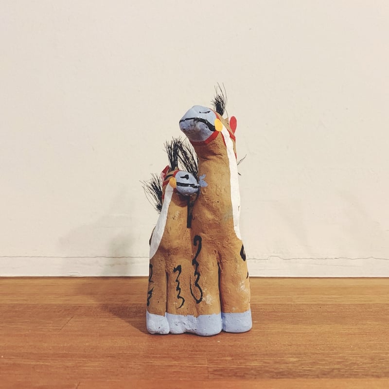 青森土人形・福原英治郎『親子馬』 | 象々の郷土玩具