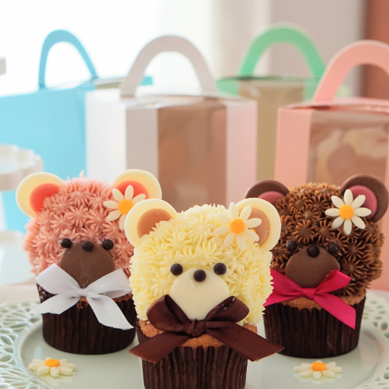 思わずにっこり♡癒しのくまちゃんカップケーキ動画レッスン | おかし