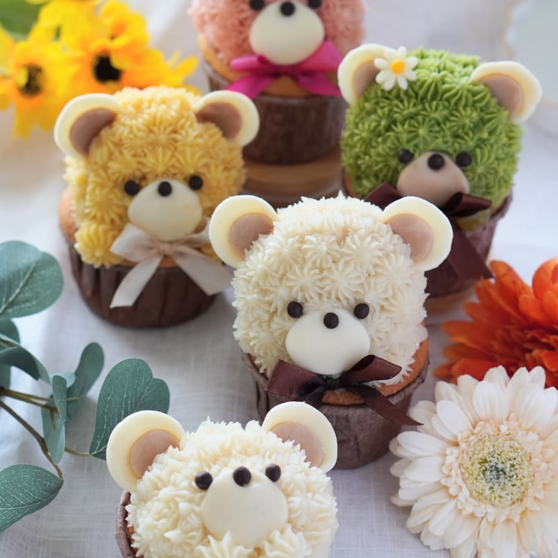 思わずにっこり♡癒しのくまちゃんカップケーキ動画レッスン | おかし