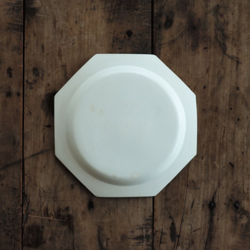 19世紀フランス クレイユ ファイアンスフィーヌ オクトゴナルプレート