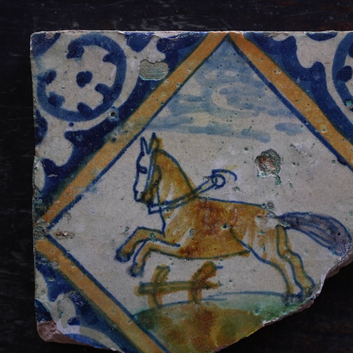 17世紀オランダ デルフト初期色絵タイル / the Netherlands 17th C.