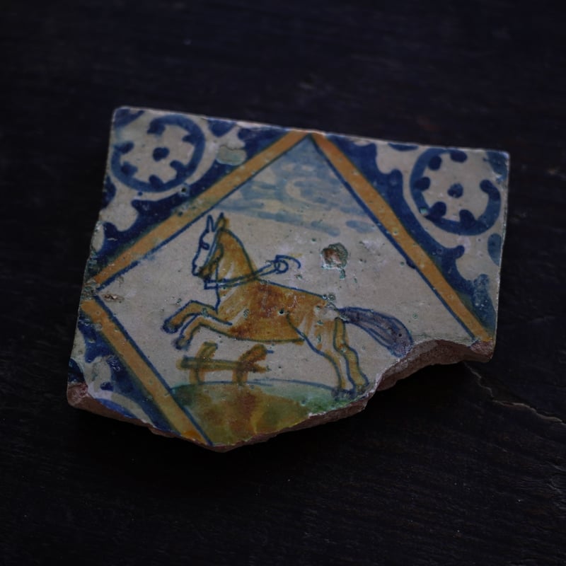 17世紀オランダ デルフト初期色絵タイル / the Netherlands 17th C.