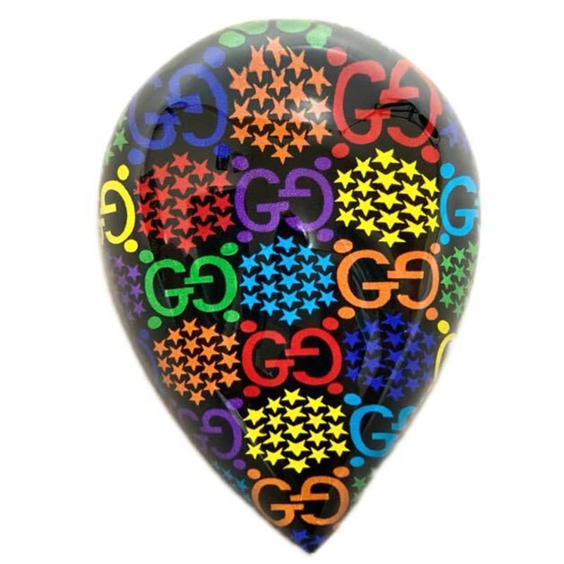 希少 グッチ ペーパーウエイト 書道 モノグラム マルチカラー