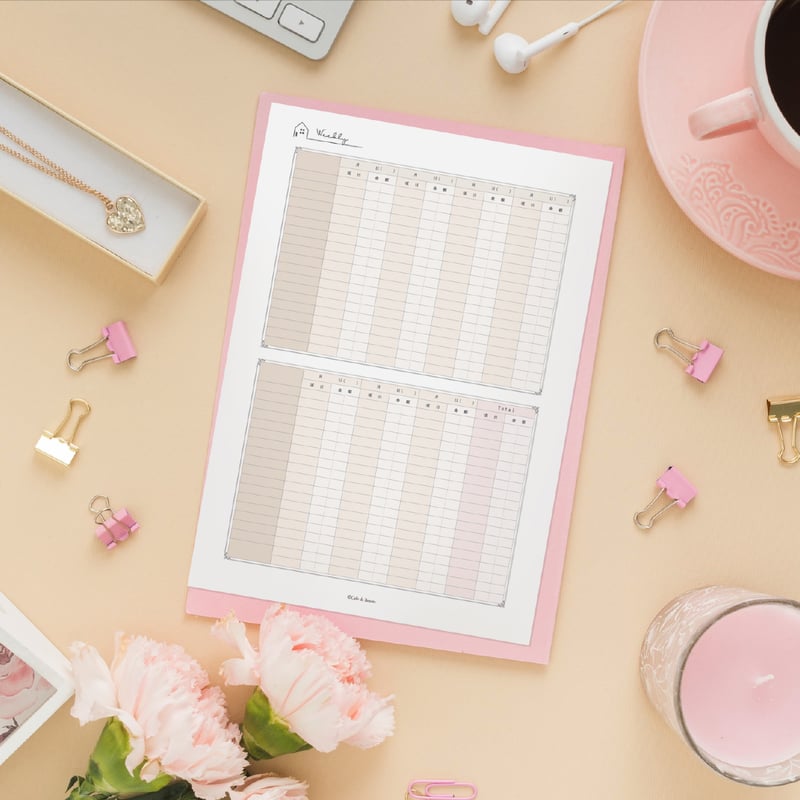 ◇ 家計簿リフィルセット だれでも簡単！｜DL版 ◇ | Cafe de Beaute