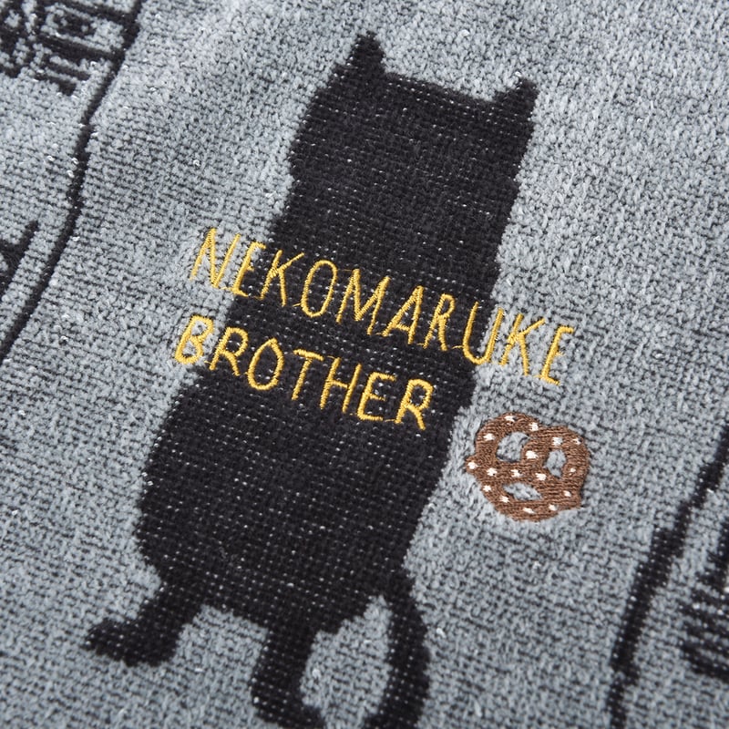 25-8124 ふわふわタオルマフラー ネコまるけ柄 | KUSUGURU STORE