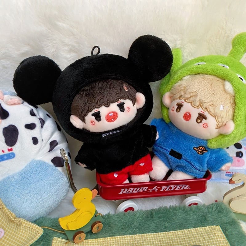 10cm 無属性 ぬいぐるみ 男の子 着せ替えぬいぐるみ 獣耳付け綿人形