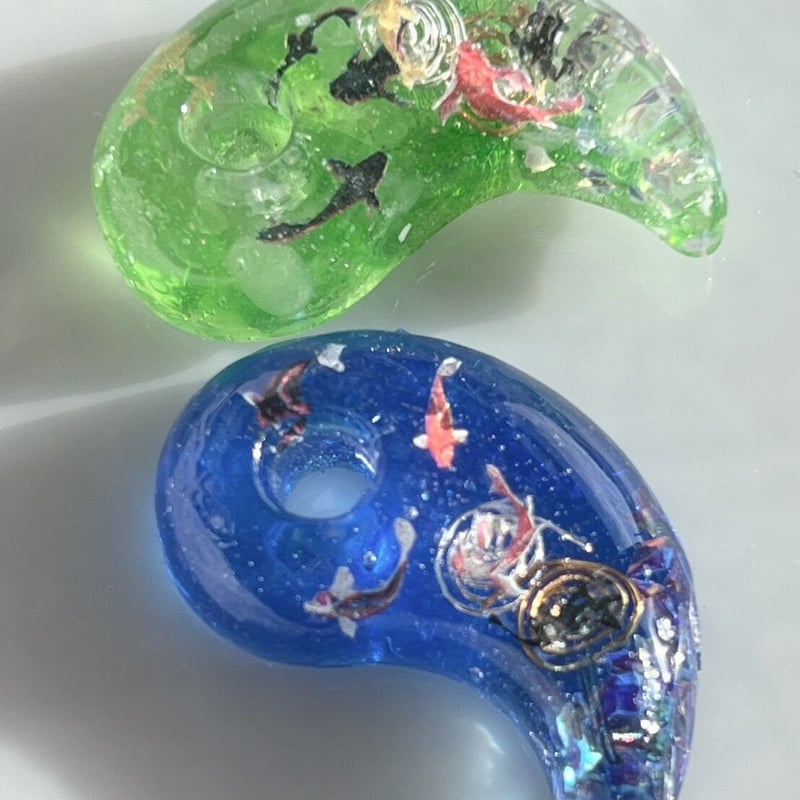 最強陰陽統合 ☯️勾玉オルゴナイト 鯉 （大） | 陰陽統合勾玉Connect