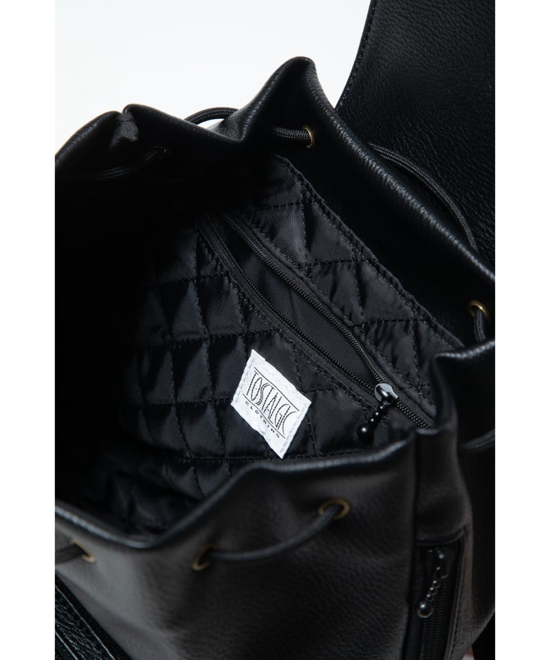 Mini leather back pack / black | Tostalgic Clot