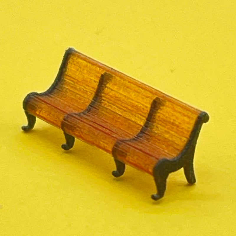 Nゲージ 1/150 ベンチ ミニチュア フィギュアに 1/64より小 鉄道模型