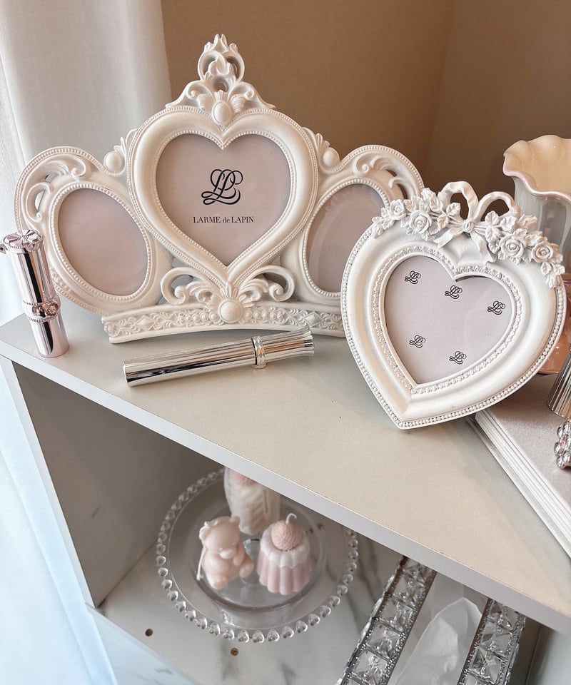 ホワイトハートミニフォトフレーム | LARME de LAPIN（ラルムドラパン）