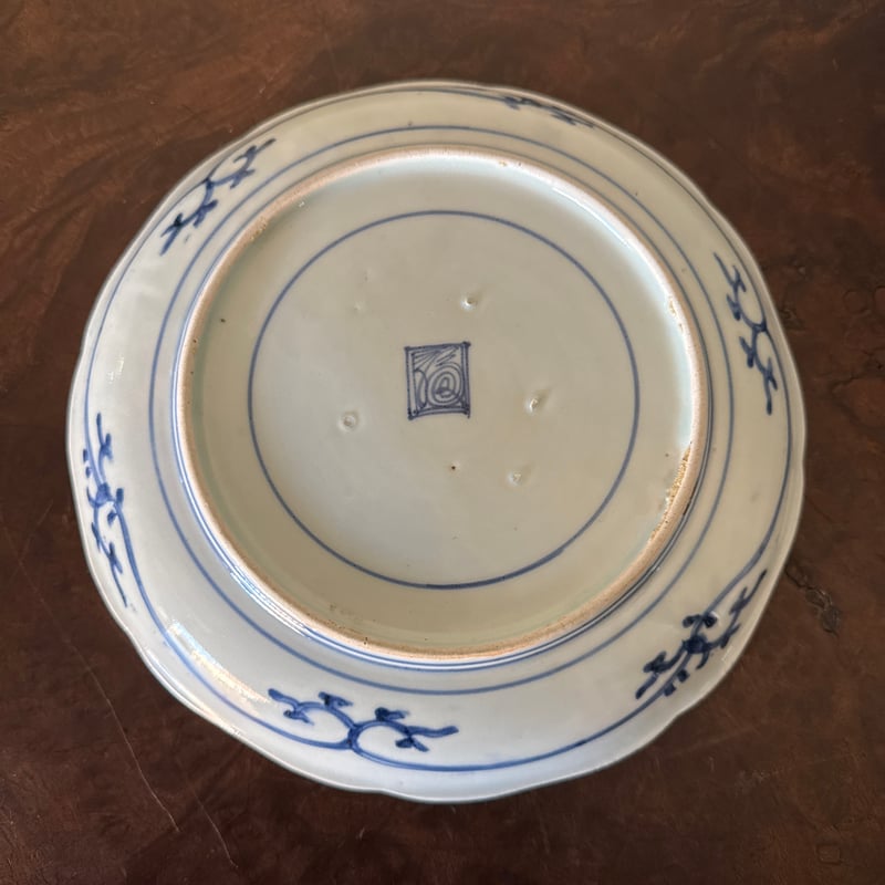 古伊万里 染付蛸唐草文 輪花七寸皿 太蛸！ 1枚 | Kaikaroman ONLINE STORE