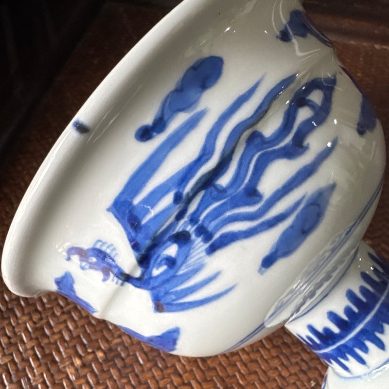 古伊万里 染付牡丹蝶山水鳳凰文 盃洗 | Kaikaroman ONLINE STORE