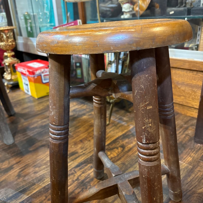 ヴィンテージ 木製座椅子 丸イス いす スツール | アンティーク家具と