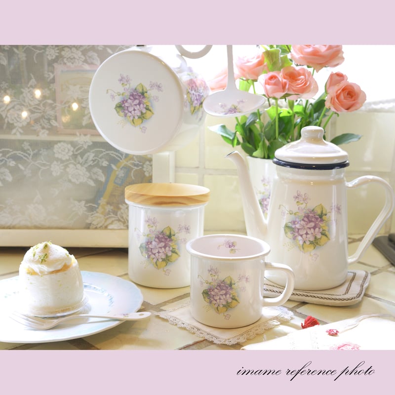 イマン スミレ ティーポット ホーロー | Frenchchic