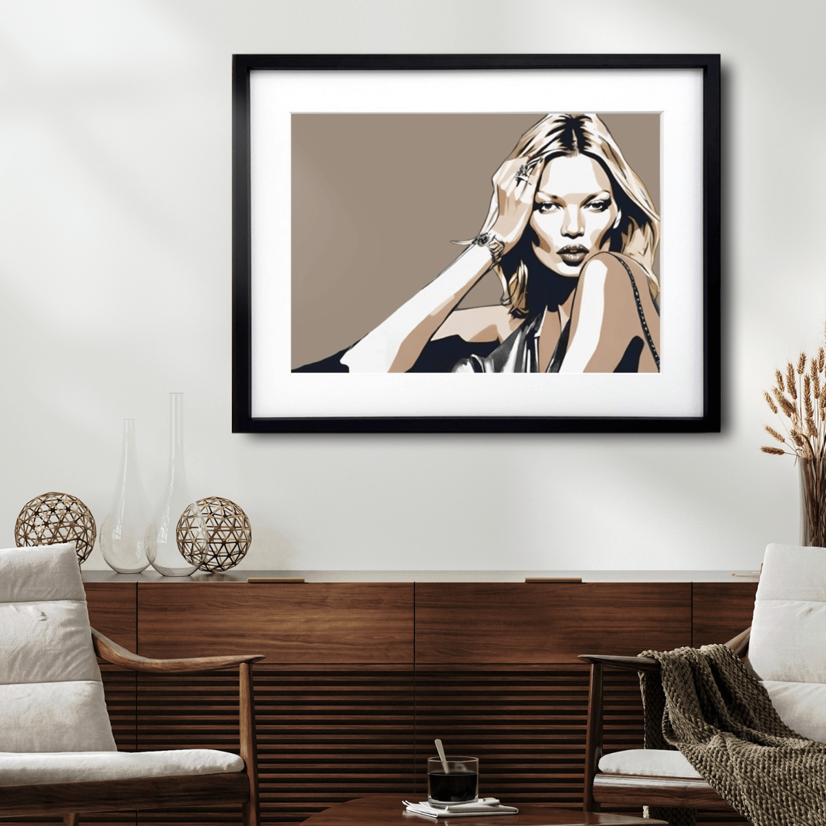 The One And Only｜ケイト・モスを描いたモードポップアートポスター