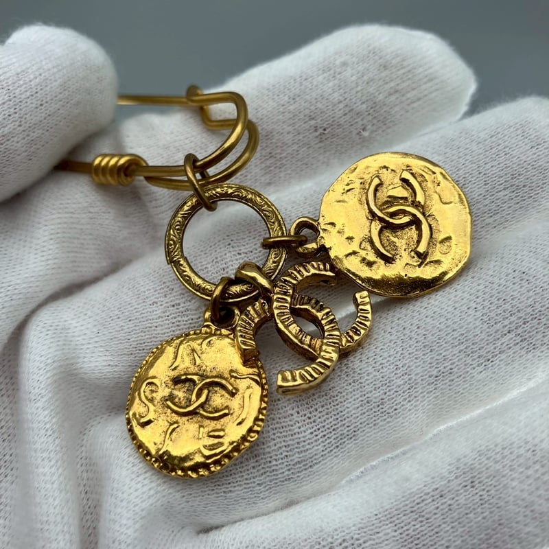 CHANEL (シャネル) ヴィンテージ ココマーク メダル ピン ブローチ