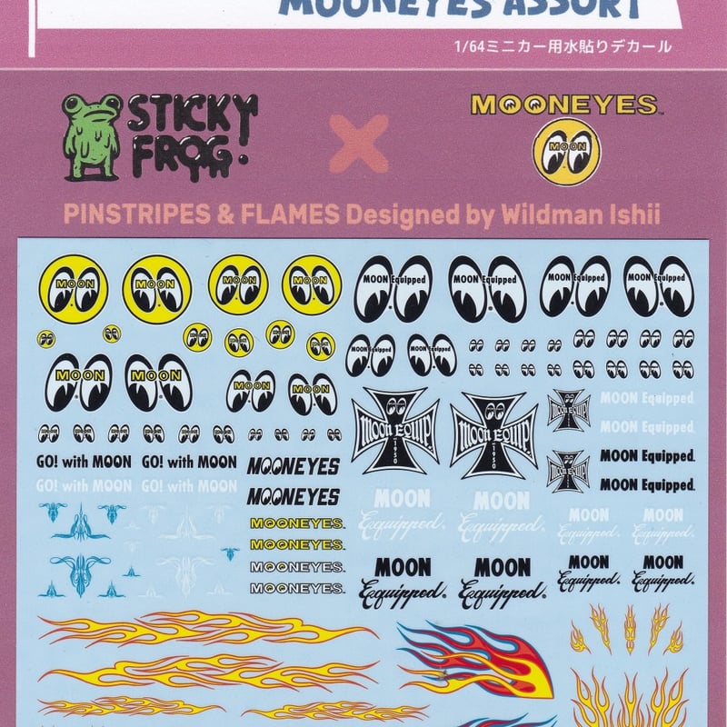 Sticky Frog 1/64 ダイキャストカーデカール MOONEYESアソート | St