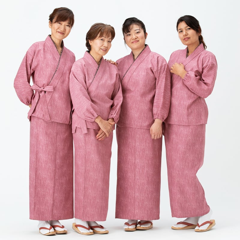 ぐるぴた二部式着物 上下セット 蓮喜 W-500 さえずり | 布の力 久磨衣