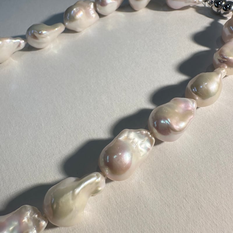 天然 オイスターバロック 淡水パール ネックレス ホワイト | IKENAGA