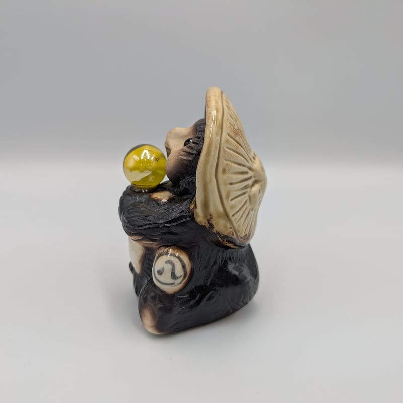 信楽焼 たぬき 置物 陶器 狸 縁起物 金運 幸福 風水 黄 | よしつねの