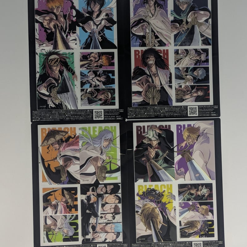 セブンイレブン限定 BLEACH クリアシート クリアポスター 全4種
