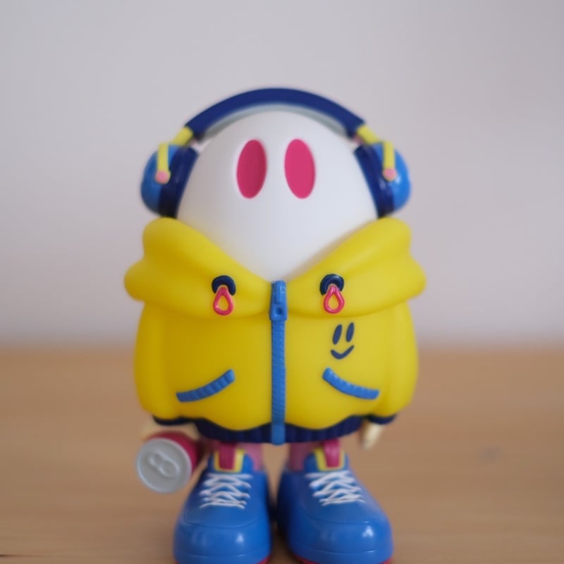 ヘッドホンおばけちゃんソフビ[YELLOW] | ななしのおばけちゃん