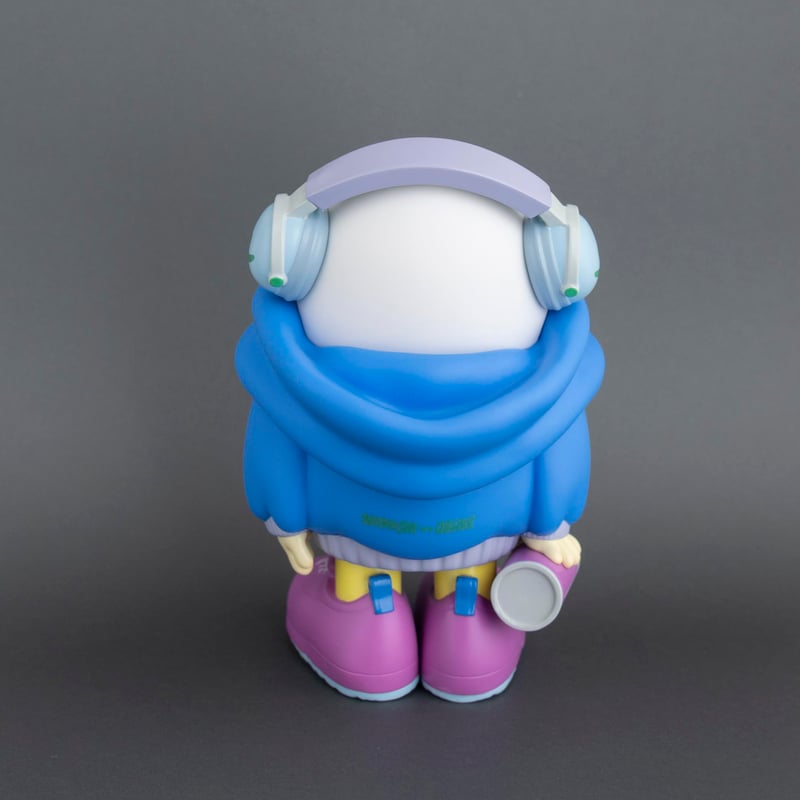 ヘッドホンおばけちゃんソフビ[BLUE] | ななしのおばけちゃん