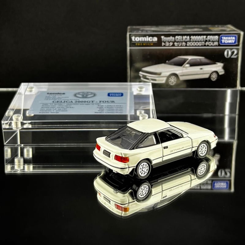 展示用車両解説プレート トミカプレミアム No.02 トヨタ セリカ 2000GT