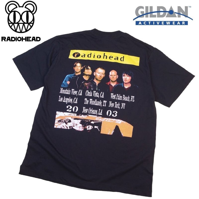 radiohead レディオヘッド Tシャツ GILDAN製 ブラック Lサイズ バンドT